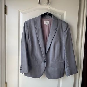Loft Grey cropped sleeve blazer